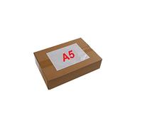 Lot de 100 - Pochette A5 porte-documents adhésives transparente - Pochette d'Expédition autocollante pour petit colis 225 x 165 mm (A4 plié en 2) Pochette collante neutre pour insertion des documents