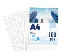 Lot de 100 Pochettes Transparentes pour Documents DIN-A4,Polypropylène 80 mµ Enveloppes Transparentes Pochette Plastique Perforée A4 pour Documents Dossiers Papiers