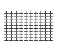 Lot de 100 raccords cannelés en T pour tuyau en PVC de 4/7 mm, adaptateur de tuyau à trois voies, distribution efficace du débit d'eau, plastique noir, ajustement sûr pour le jardin