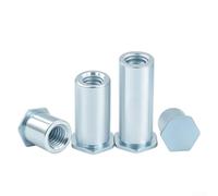 Lot de 100 rivets aveugles à tête hexagonale pour goujons en acier carbone | Tête hexagonale, poignée antidérapante, installation d'outil standard, application de trou borgne (M6-12 x 100 pièces)