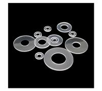 Lot de 100 rondelles d'isolation M1,6 M2 M2,5 M3 M4 M5 M6 M8 M10 M12 en plastique dur souple et acrylique transparent (dur, M2,5 x 6 x 0,5 mm)