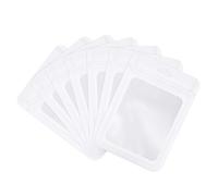 Lot de 100 sachets ziplock mats for emballage cosmétique, cadeaux auto-scellants, transparents, holographiques, en aluminium, for bijoux, alimentaires(8x13cm)