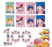 Lot de 100 sacs à bonbons pour maîtres de fête - Motif chat - Sacs d'emballage et de rangement refermables pour mariages, fêtes du Nouvel An, réunions de , célébrations
