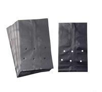 Lot de 100 sacs de culture en polyéthylène pour plantes en conteneur et serres avec trou de drainage intégré (17 x 35 cm)