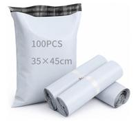 NOVAGO - Lot de 100 Sacs d'Expédition Épais 35x45 cm - Enveloppes Plastique Opaques, Inviolables et Très Résistantes