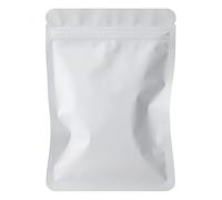 Lot de 100 sacs en Mylar refermables avec fermeture à glissière - Sacs d'emballage avec fermeture éclair - 3,5 - Pour nourriture, bijoux, appareils électroniques (blanc, 7 x 10 cm)