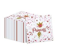 Lot de 100 serviettes de table jetables motif château rose 33 x 33 cm