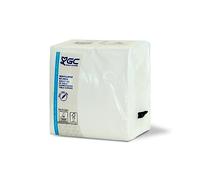 Lot de 100 serviettes en papier blanc 2 couches - Toucher super doux - Finition gaufrée - Serviettes jetables - Idéales pour l'hôtellerie et les événements - 30 x 30 cm dépliées - Hostelnovo