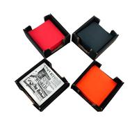 Lot de 100 serviettes en papier multicolores + 4 serviettes en carton recy e couleur noire - Idéales pour cocktails - 10 x 10 cm pliées - Hostelnovo