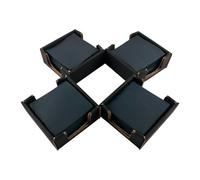 Lot de 100 serviettes en papier noires + 4 serviettes en carton recy e couleur noire, idéales pour les cocktails, 10 x 10 cm pliées. Hostelnovo