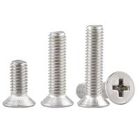 Lot de 100 vis à métaux Phillips à tête plate M3,5-0,6 x 12 mm, en acier inoxydable 304 (18-8), filetage grossier UNC, vis à métaux à tête fraisée