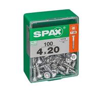 Lot de 100 vis acier tête autofraisée plate SPAX, Diam.4 mm x L.20 mm