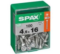 Lot de 100 vis acier tête autofraisée plate SPAX, Diam.4.5 mm x L.16 mm G