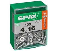 Lot de 100 vis acier tête autofraisée plate SPAX, Diam.4 mm x L.16 mm G
