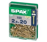 SPAX – Vis acier tête fraisée Pozidriv Diam. 2,5 mm × L. 20 mm – Lot de 100