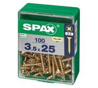 Lot de 100 vis acier tête fraisée pozidriv SPAX, Diam.3.5 mm x L.25 mm