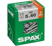 Lot de 100 vis acier tête fraisée torx SPAX, Diam.5 mm x L.40 mm