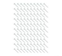 Lot de 100 vis autotaraudeuses à filetage grossier en acier trempé avec revêtement de zinc pour résister à la rouille, vis de menuiserie à bois #8 x 25 mm (fente de pointe de 25 mm)