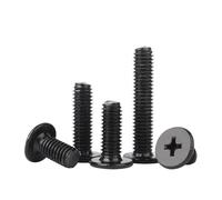 Lot de 100 vis cruciformes plates ultra fines en acier au carbone zingué for ordinateur portable, CM M1.6 M2 M2.5 M3 M4(3mm x100pcs)
