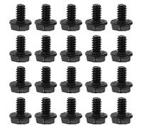 Lot de 100 vis hexagonales dentées 6/32 pour carte mère 6/32 pour disque dur PC, accessoires en acier plaqué pour ordinateur, noir