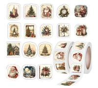 Lot de 1000 autocollants décoratifs de Noël pour emballage de cadeaux, fermeture d'enveloppes et scrapbooking, autocollants de bricolage pour enfants