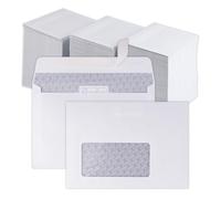 Lot de 1000 enveloppes C6 avec fenêtre - Blanc - Fermeture autocollante (Haftfix) - Enveloppes en papier pour lettres, mariage, cartes de vœux, invitations, factures