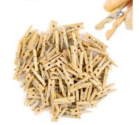 Lot de 1000 Mini-Pinces Photo en Bois véritable 25 mm