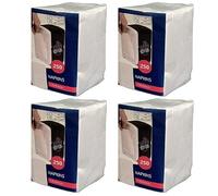 Lot de 1000 serviettes en cellulose - Pliées en 1/8 - Blanc - 12 x 8,5 cm - Pour bistro - Dîner - Food Gastro - Compatible avec les distributeurs Cabanaz (4 x 250 pièces, blanc, a bit thicker)