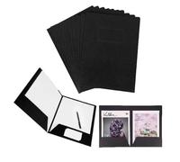 Lot de 10pcs Chemise Cartonné avec Rabat A4 Sous-chemise de Dossier à Insertion Double Face Pochette de Classement en Papier Kraft Porte-documents Bureau Scolaire Dossier de Fichier Contrat Rapport