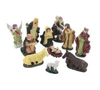 Britesta Lot de 11 figurines pour crèche de Noël en porcelaine peintes à la main