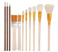Lot de 11 pinceaux en céramique, pinceau à glaçage, pinceau en céramique, pinceau à glaçage, peinture céramique, pinceaux, pinceaux éventail pour céramique, acrylique, glaçure, poterie, peinture en
