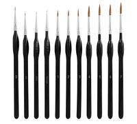 Lot de 11 Pinceaux Fin Peinture Acrylique, Détail Pinceau de Peinture par Numéro, Miniatures Ensemble de Mini Pinceaux de Peinture pour Acrylique, Modèle, Aquarelle, Huile, Figurine