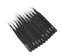 Lot de 11 pinces à épiler multifonctionnelles de précision, pinces à épiler antistatiques avec sac de rangement pour soudure électronique, fabrication de bijoux, laboratoires et travaux manuels