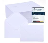 Lot de 110 enveloppes format Siumir - Format C6 (16 x 11,2 cm) - Enveloppes blanches avec rabat pointu - Papier 120 g/m² - Pour documents, invitations et cartes de vœux