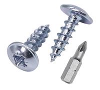 (Lot de 1100) Vis à bois en acier zingué 3,5 x 10 mm Vis en métal Tête bombée modifiée Auto-taraudeuse (1100, 3,5 x 10 mm)