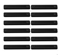 Lot de 12 aimants pour moustiquaire ou rideau, clips magnétiques autocollants pour porte ou fenêtre - Noir - Linxor