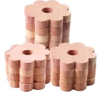 Lot de 12 anneaux anti-mites en bois de cèdre naturel, anti-mites de qualité supérieure, parfum d'armoire, sans produits chimiques, pour le rangement des vêtements