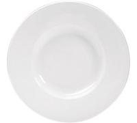 Lot de 12 assiettes creuses RIA rondes, plat à soupe pâtes desserts en porcelaine blanc - diamètre 23 x hauteur 3 cm - VISIODIRECT - Blanc G