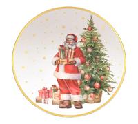 Lot de 12 assiettes de présentation PÈRE NOËL - Blanc