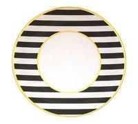 Lot de 12 assiettes de présentation RAYURES - Noir et blanc
