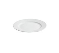 Lot de 12 assiettes desserts MANG rondes, plat à salade de fruits pâtes desserts en porcelaine blanc - diamètre 20,2 x hauteur 4 cm - -