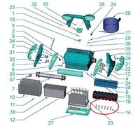 lot de 12 attaches mousses pour robot indigo - w0139a - zodiac