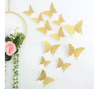 Lot de 12 autocollants attrape-soleil effet 3D en forme de papillon en cristal, magnifiques autocollants muraux pour chambre d'enfant, décoration d'intérieur~0541