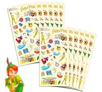 Lot de 12 autocollants Peter Pan pour garçons et filles