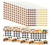 Lot de 12 autocollants pour l'apprentissage de la propreté, autocollants caca pour la décoration de cadeaux de fête d'apprentissage de la propreté, accessoires de journal intime Poop Pee Stickers