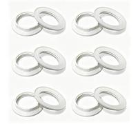 Lot de 12 Bagues d'Abat-Jour E14, Anneau de Fixation en Plastique pour Douille E14, Rondelle Filetée Résistante à la Chaleur, Blanc (Diamètre Interne 27 mm)
