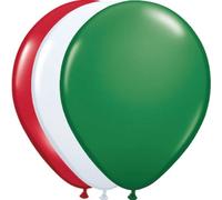 Lot de 12 ballons gonflables, rouge, blanc, vert, pour l'Italie, le Mexique, la Hongrie, la Bulgarie - 94 cm de circonférence
