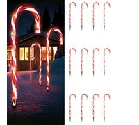 Lot de 12 barres lumineuses de jardin à LED barre à sucre 32 barres lumineuse...