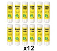 Lot De 12 Bâtons De Colle Blanche Uhu 40g