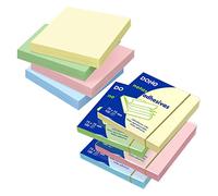 Lot de 12 blocs 100 notes adhésives 4 couleurs assorties